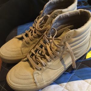 Vans Sk8-Hi size 11 US Men, Tan Canvas